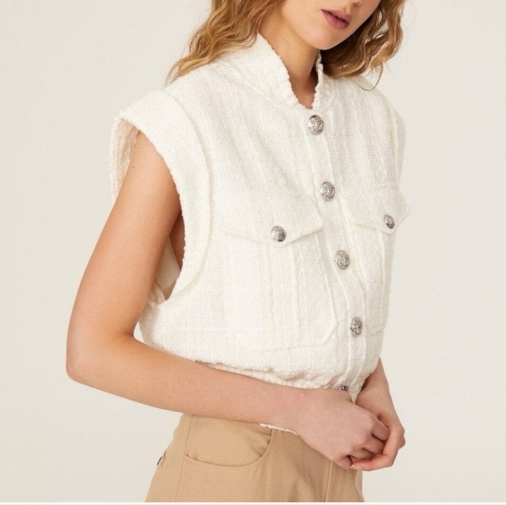 Christian Lacroix Tweed Cropped Vest